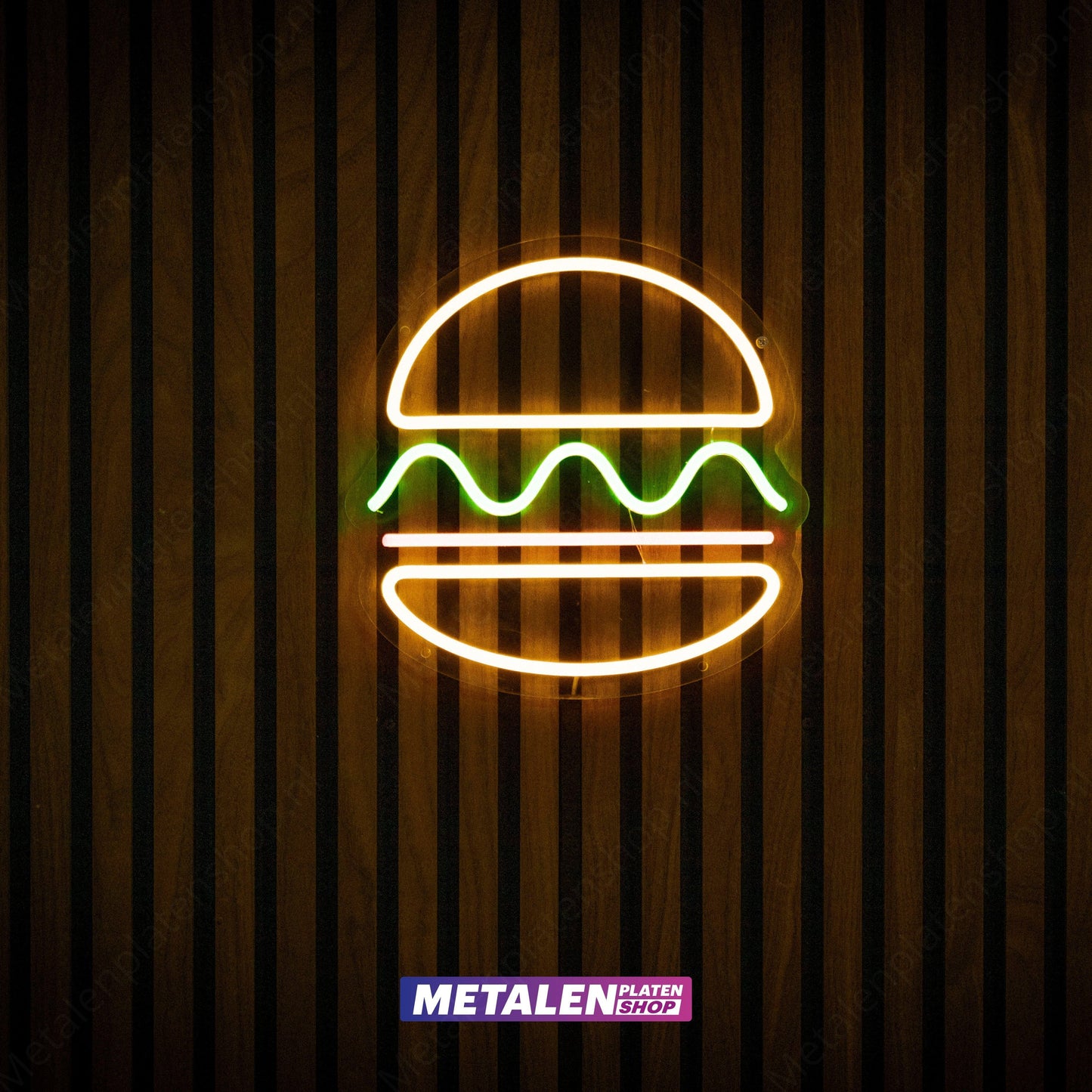 Hamburger - Neonbord - LED