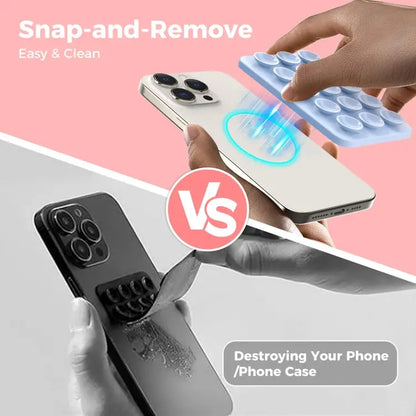 AhaStyle CY202 Suction Cup Magnetic Phone Holder Silicone Adhesive Mirror Sticker