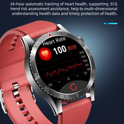 H9 1.43 inch Silicone Strap ECG Smart Watch Supports Bluetooth Calls/Smart Voice Assistant(Red)