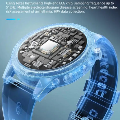 H9 1.43 inch Silicone Strap ECG Smart Watch Supports Bluetooth Calls/Smart Voice Assistant(Blue)