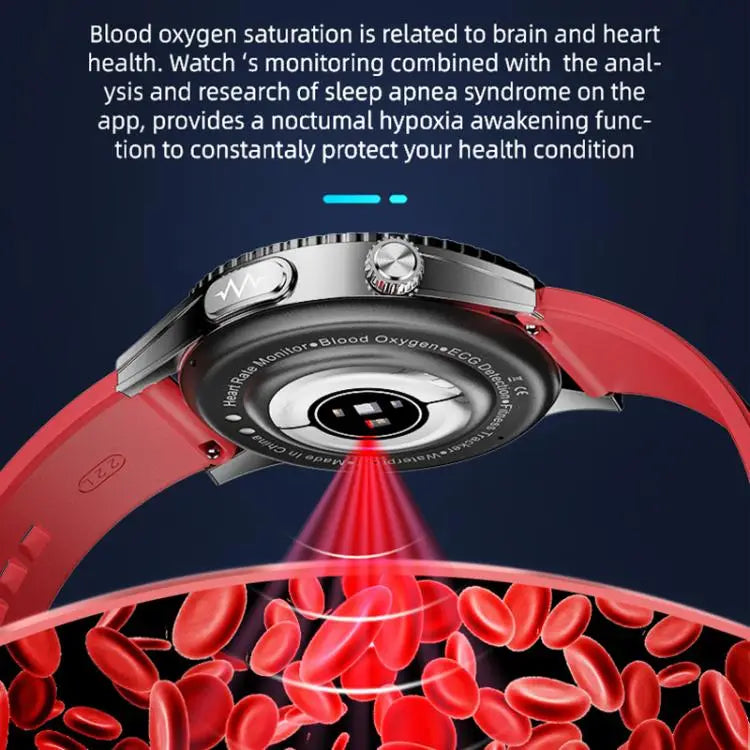 H9 1.43 inch Silicone Strap ECG Smart Watch Supports Bluetooth Calls/Smart Voice Assistant(Red)