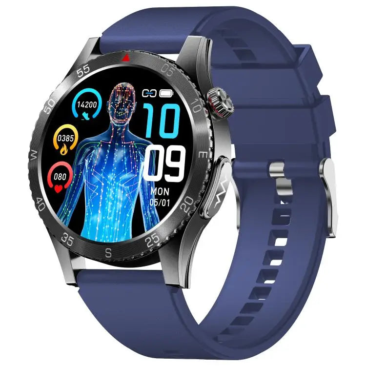 H9 1.43 inch Silicone Strap ECG Smart Watch Supports Bluetooth Calls/Smart Voice Assistant(Blue)