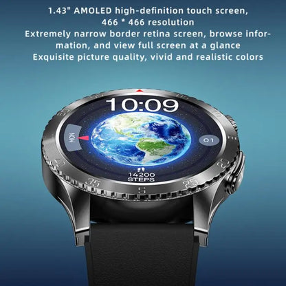 H9 1.43 inch Silicone Strap ECG Smart Watch Supports Bluetooth Calls/Smart Voice Assistant(Red)