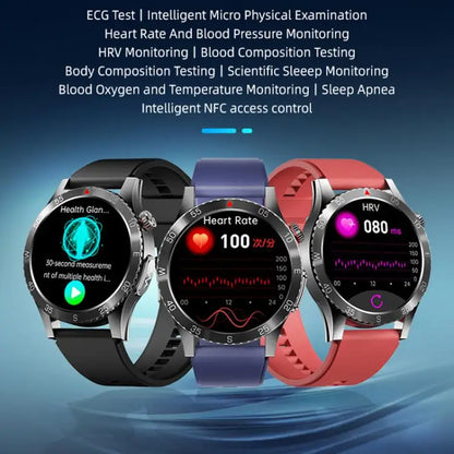 H9 1.43 inch Silicone Strap ECG Smart Watch Supports Bluetooth Calls/Smart Voice Assistant(Blue)
