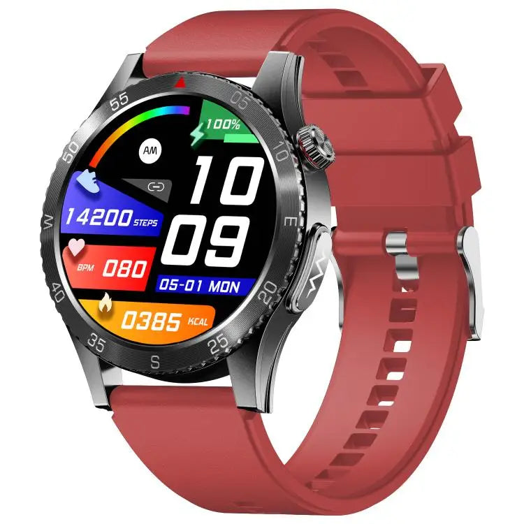 H9 1.43 inch Silicone Strap ECG Smart Watch Supports Bluetooth Calls/Smart Voice Assistant(Red)