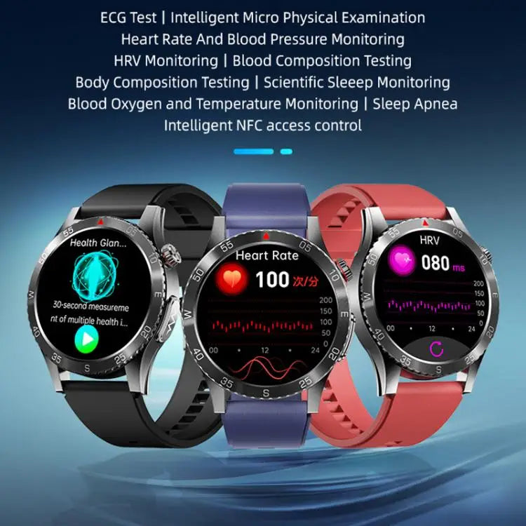 H9 1.43 inch Silicone Strap ECG Smart Watch Supports Bluetooth Calls/Smart Voice Assistant(Red)